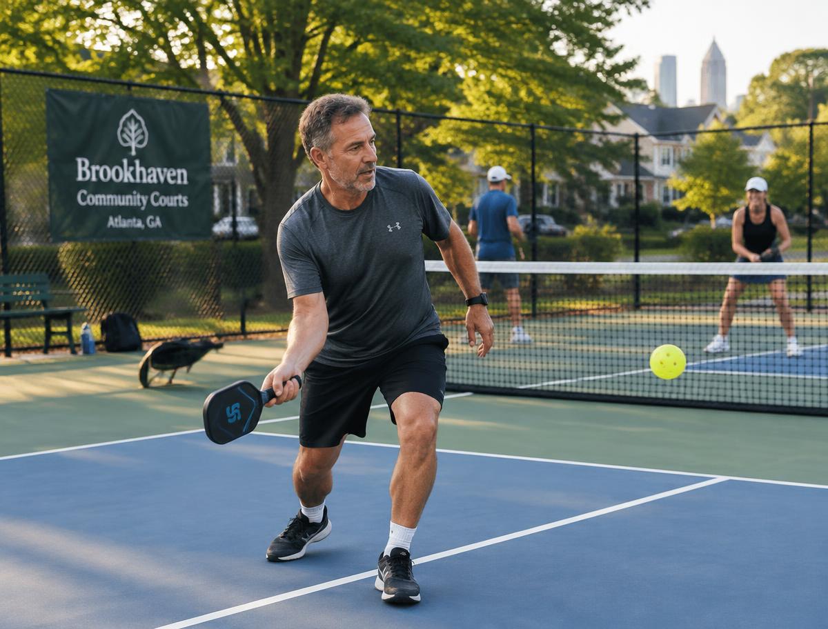 Brookhaven resident playing pickleball